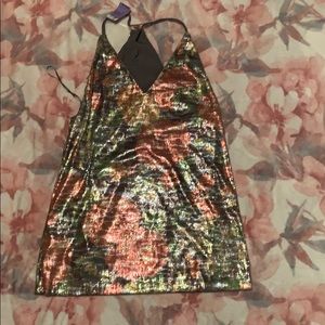 Multi color sequence dress